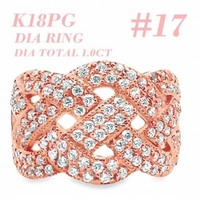 K18PG DIA RING 1.0CT 1本 RAAT-20DI-R #17