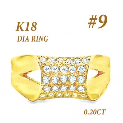 K18 ダイヤモンドリング 0.2CT RADR-6756DI-Y #9