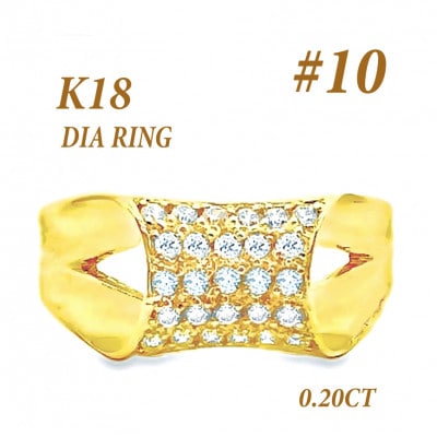 K18 ダイヤモンドリング 0.2CT RADR-6756DI-Y #10
