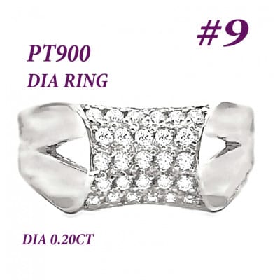 PT900 ダイヤモンドリング 0.2CT RADR-6756DI-P #9