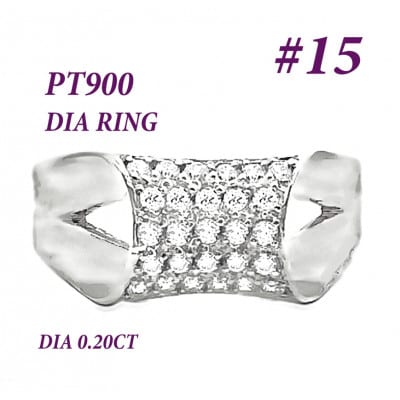 PT900 ダイヤモンドリング 0.2CT RADR-6756DI-P #15