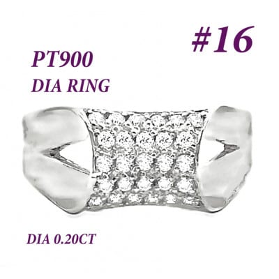 PT900 ダイヤモンドリング 0.2CT RADR-6756DI-P #16