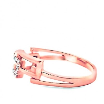 K18PG チェーンリンクリングDIA0.1CT RADR-6937DI-R #9