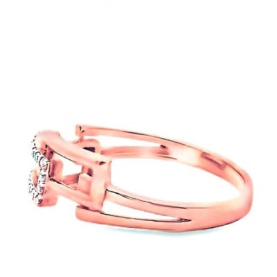 K18PG チェーンリンクリングDIA0.1CT RADR-6937DI-R #12