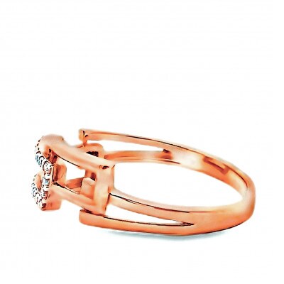 K18PG チェーンリンクリングDIA0.1CT RADR-6937DI-R #14