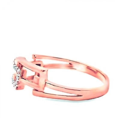 K18PG チェーンリンクリングDIA0.1CT RADR-6937DI-R #15