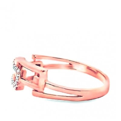 K18PG チェーンリンクリングDIA0.1CT RADR-6937DI-R #18