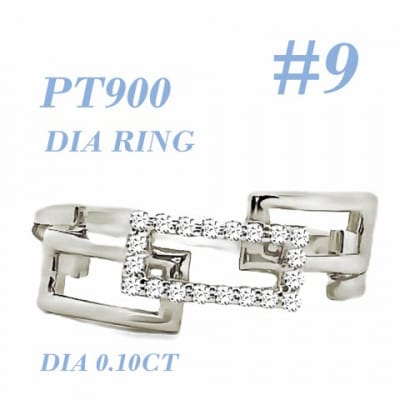 PT チェーンリンクリングDIA0.1CT RADR-6937DI-P #9