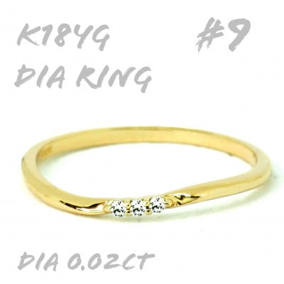 K18ダイヤモンド リング 0.02CT RADR-6525DI-Y #9