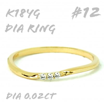 K18ダイヤモンド リング 0.02CT RADR-6525DI-Y #12