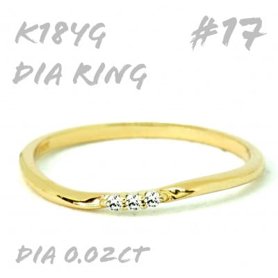 K18ダイヤモンド リング 0.02CT RADR-6525DI-Y #17