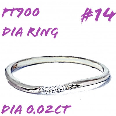 PT900ダイヤモンド リング 0.02CT RADR-6525DI-P #14