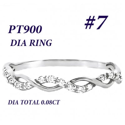 PT900 ツイストデザインダイヤリング 0.08CT RADR-6903DI-P #7