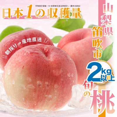 【2025年 発送】山梨県 笛吹市 旬の桃 2kg以上(5～8玉) 山梨の人気果物 品種お任せ
