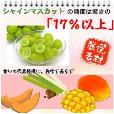 安心のクール便発送　シャインマスカット 1kg (2房)