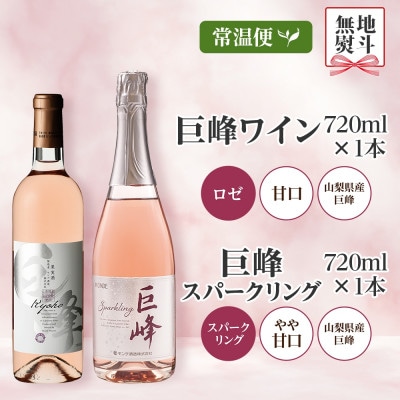 【熨斗】巨峰ワイン・巨峰スパークリング 720ml 2本セット モンデ酒造 山梨県 笛吹市