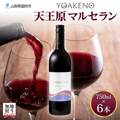 【のし付き】山梨県YOAKENO天王原マルセラン 750ml×6本 赤ワイン 重口 モンデ酒造 笛吹
