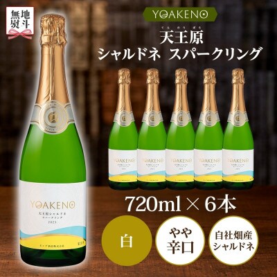 【のし付き】山梨県 YOAKENO天王原シャルドネスパークリング 720ml×6本 モンデ酒造 笛吹