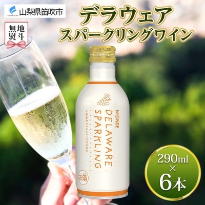 無地熨斗 デラウェアスパークリングワイン 白 290ml 6本入 モンデ酒造 山梨県 笛吹市