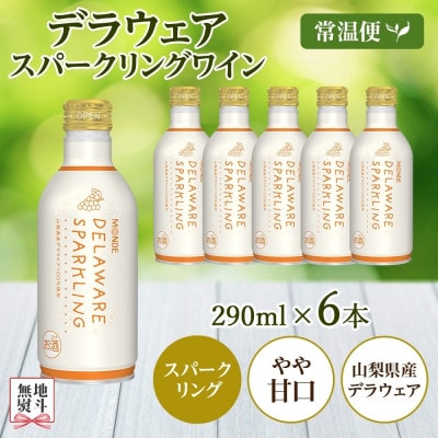 無地熨斗 デラウェアスパークリングワイン 白 290ml 6本入 モンデ酒造 山梨県 笛吹市
