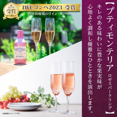 【毎月定期便】プティモンテリアスパークリング2種 290ml 24本 モンデ酒造 山梨 笛吹市全3回