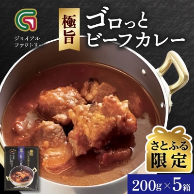 【さとふる限定】ジョイアルファクトリー 極旨スパイスカレー ゴロっとビーフ 200g×5個