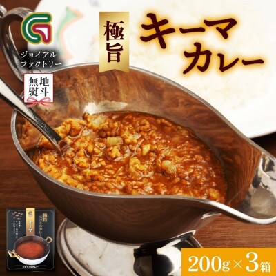 【無地熨斗】ジョイアルファクトリー 極旨スパイスカレー キーマ 200g×3個 山梨県 笛吹市