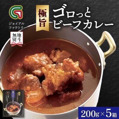 【無地熨斗】ジョイアルファクトリー 極旨スパイスカレー ゴロっとビーフ 200g×5 山梨県 笛吹市