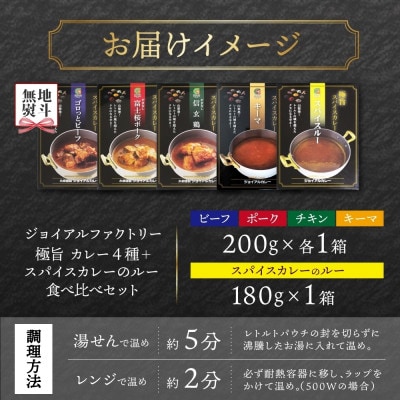 【無地熨斗】極旨カレー4種食べ比べセット(ビーフ・ポーク・チキン・キーマ)&スパイスカレールー各1箱
