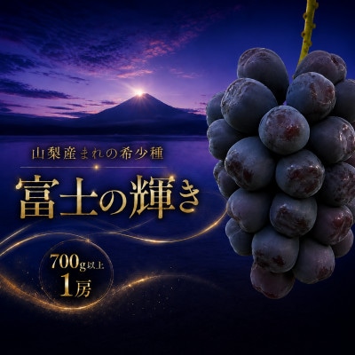 【2026年発送】富士の輝き ブラックシャインマスカット 700g以上(1房)【山梨県産】