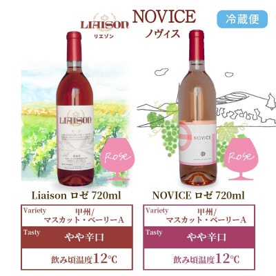ロゼワイン 2種 セット 720ml 各1本 計2本 日川中央葡萄酒 山梨県笛吹市
