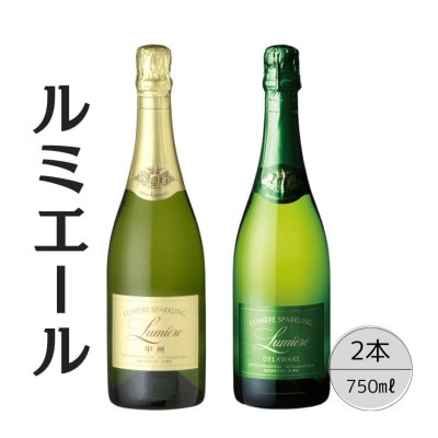 ルミエール　スパークリング甲州・スパークリングデラウェア　計2本セット 167-125