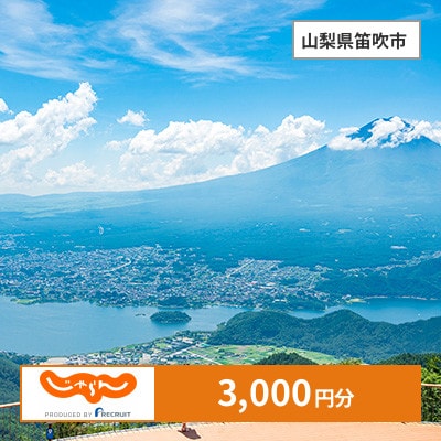 【じゃらんふるさと納税クーポン】 山梨県笛吹市でつかえる3,000円 クーポン