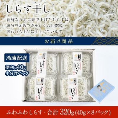  豊後水道産　ふわふわしらす (合計320g・40g×8袋)  