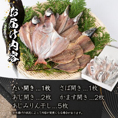  ごちそう干物5種セット (11尾・5種) 
