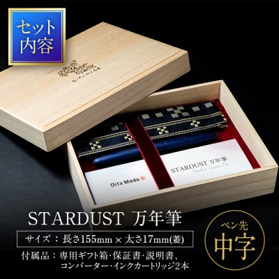 STARDUST 万年筆 (ミッドナイトブルー:中字・M)