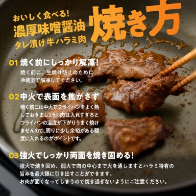 濃厚味噌醤油タレ漬け牛ハラミ肉 (合計1.2kg・300g×4p) 
