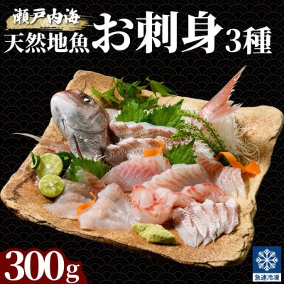 漁協直送!瀬戸内海 天然地魚 お刺身 3種セット 300g【急速凍結 小分け 骨取り】