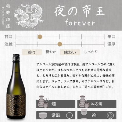 藤井酒造 特別純米酒 夜の帝王 720ml 3種セット