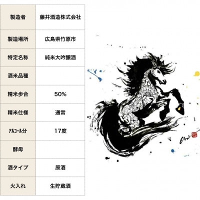 干支ラベル 龍勢 純米大吟醸酒 「午年」限定Edition 720ml×1本