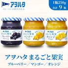 アヲハタ まるごと果実 3種9瓶(1瓶250g～256g)ブルーベリー/マンゴー/オレンジ 各3瓶