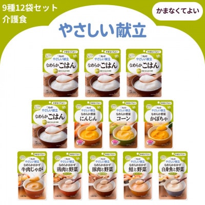 キユーピー やさしい献立 かまなくてよい 9種 12袋セット 介護食 災害食