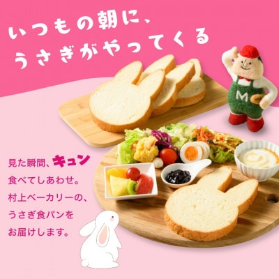 うさぎ食パン 4斤 村上ベーカリー【ご当地パン 朝食 トースト】