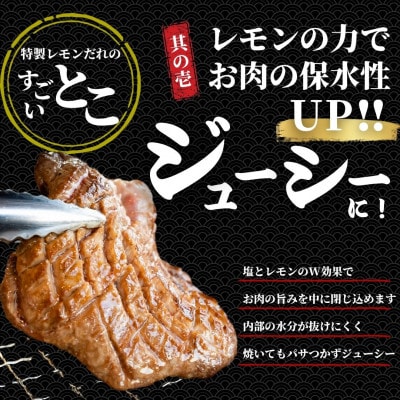 【訳あり】厚切り 牛たん 2100g (300×7パック) 瀬戸内レモン塩だれ 尾野精肉店