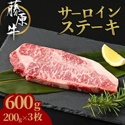 藤原牛 サーロインステーキ 600g (200g×3枚)【国産牛】
