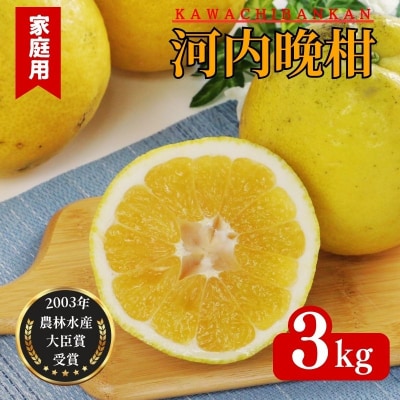 【家庭用】河内晩柑 (愛南ゴールド)3kg  吉本農園【発送期間: 2024年4月10日～】