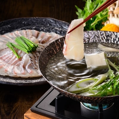 ゆら鯛づくしAセット(鯛しゃぶ・鯛釜めし・兜煮・酒蒸し)