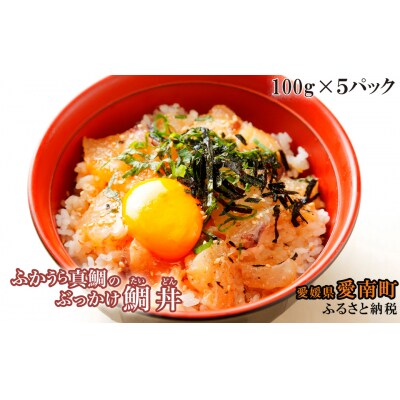 感謝を込めて1パック増量!　ふかうら真鯛のぶっかけ鯛丼(1食100g×5パック)