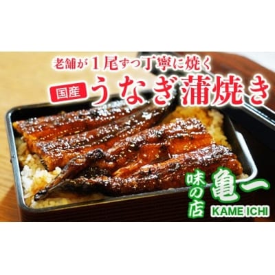 国産 うなぎ 手焼き 蒲焼き 1尾 ( 約120g ) お試し タレ 山椒 付き お食事処 亀一