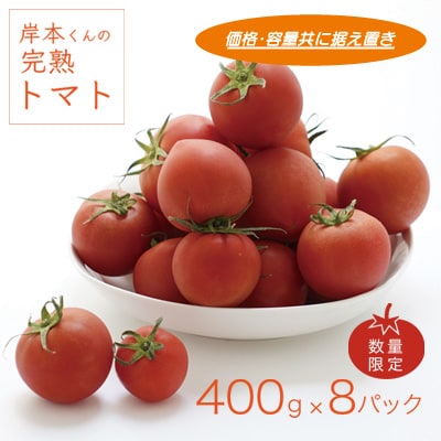 岸本くんの完熟トマト 400gパック×8	